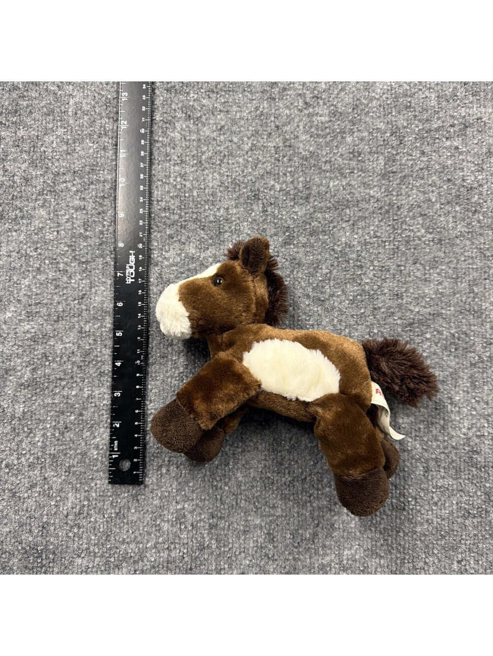 Aurora Horse Plush 7" Brown Pony Mane Soft Spot Stuffed Animal Toy